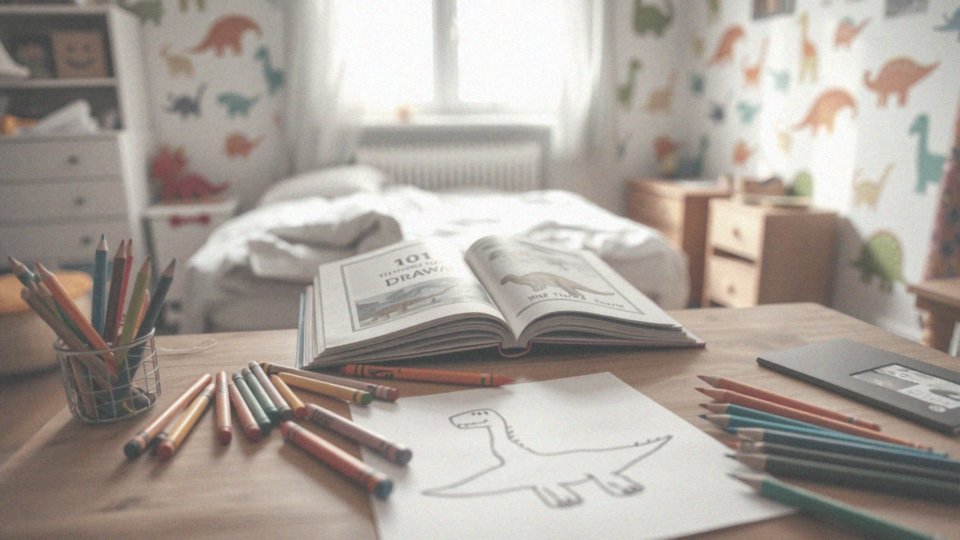 Co sprawia, że dinozaury są popularnym tematem w rysunku dla dzieci?
